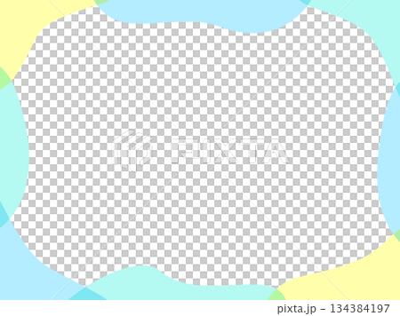 柔らかい形のポップなフレーム 134384197