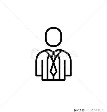 profile vector icon line style. Perfect for website, application, commerce, presentation, logo and more. simple, thin and modern outline icon 134384492