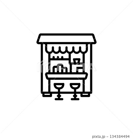 snack booth vector icon line style. Perfect for website, application, commerce, presentation, logo and more. simple, thin and modern outline icon snack booth vector icon line style. Perfect for website, application, commerce, presentation, logo and more. simple, thin and modern outline icon 134384494
