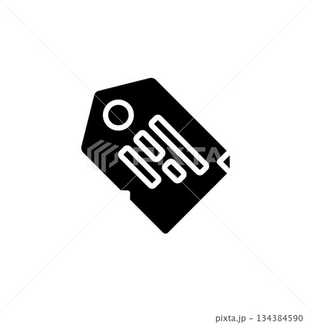 label vector icon solid style. Perfect for website, application, commerce, presentation, logo and more. simple, thin and modern solid icon 134384590