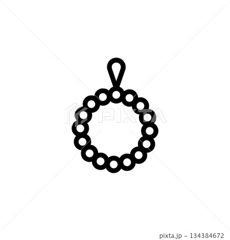 prayer breads icon. islamic icon. perfect to logo, presentation, template, website, application, and more product. vector icon design line style 134384672