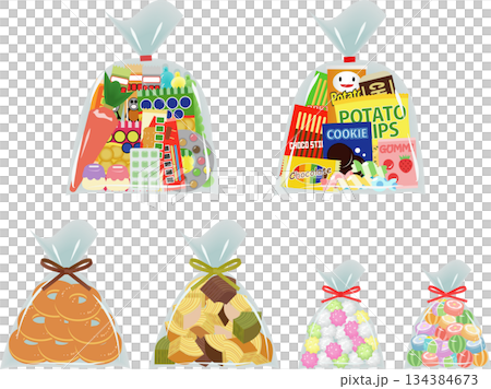 お菓子袋詰めセット2 134384673