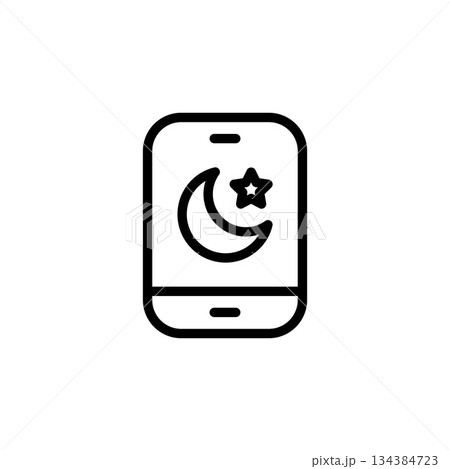 islam app icon. ramadan icon. perfect to logo, presentation, template, website, application, and more product. vector icon design line style 134384723