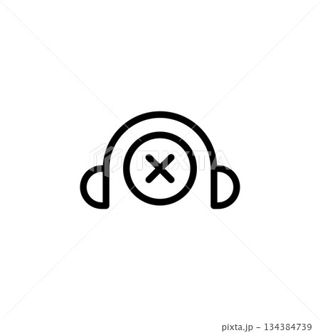 no music icon. fasting icon. perfect to logo, presentation, template, website, application, and more product. vector icon design line style 134384739