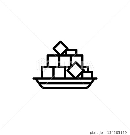 sugar vector icon. bakery icon outline style. perfect use for logo, presentation, website, and more. simple modern icon design line style 134385159