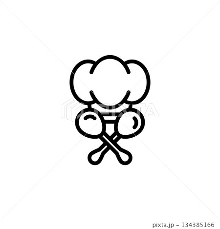 cooking hat vector icon. bakery icon outline style. perfect use for logo, presentation, website, and more. simple modern icon design line style cooking hat vector icon. bakery icon outline style. perfect use for logo, presentation, website, and more. simple modern icon design line style 134385166