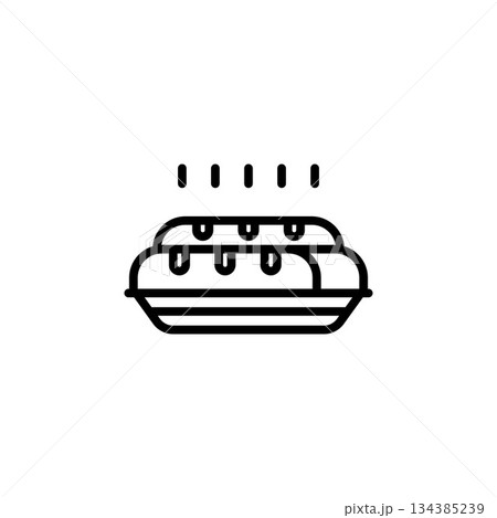 baguette vector icon. bakery icon outline style. perfect use for logo, presentation, website, and more. simple modern icon design line style 134385239