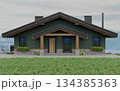 Private chalet-style house in green and stone in the mountains 134385363