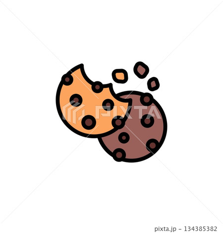 cookies vector icon. bakery icon filled line style. perfect use for logo, presentation, website, and more. simple modern icon design color line style cookies vector icon. bakery icon filled line style. perfect use for logo, presentation, website, and more. simple modern icon design color line style 134385382