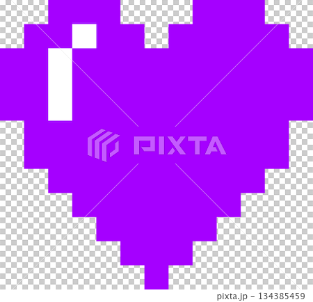 Purple heart pixel art Purple heart pixel art 134385459