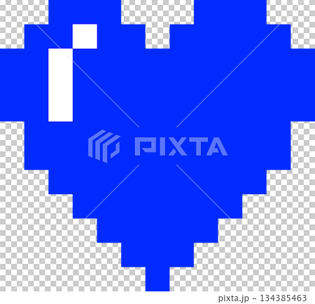 Blue heart pixel art Blue heart pixel art 134385463