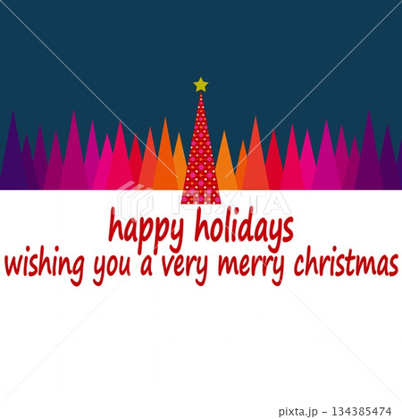 ハッピーホリデーズ happy holidays クリスマスツリー グラデーション ハッピーホリデーズ happy holidays クリスマスツリー グラデーション 134385474