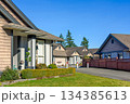 Houses in residential area on winter season in British Columbia 134385613