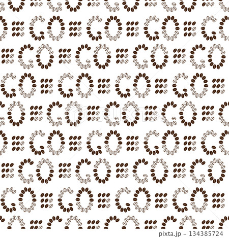 Outline and filled coffee beans formed letters GO and Square shape represents Coffee strength level. Isolated Vector illustration Coffee Related Content Themed or Menu Cards Backdrop Banners, leaflets 134385724