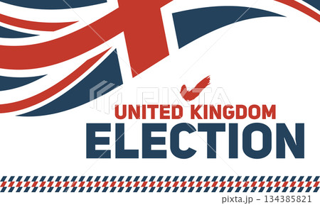 United Kingdom election banner with dynamic flag motion and clean layout United Kingdom election banner with dynamic flag motion and clean layout 134385821