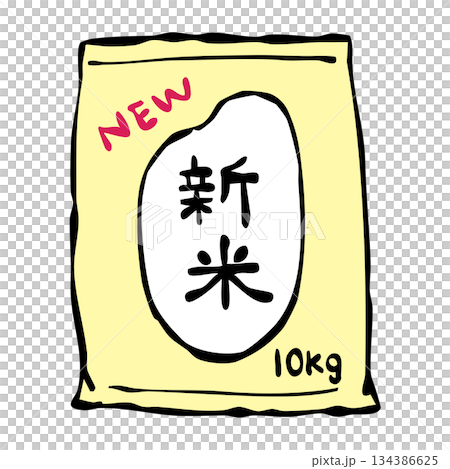 お米のパッケージ_新米10kg お米のパッケージ_新米10kg 134386625