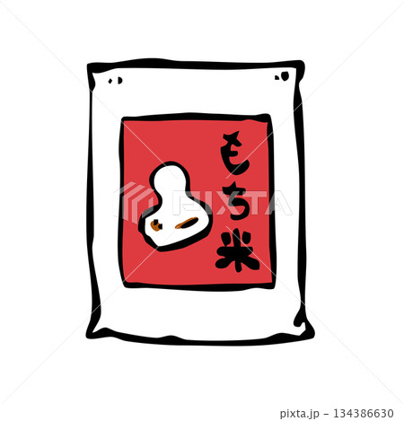 もち米パッケージ_餅米 餅 もち もち米パッケージ_餅米 餅 もち 134386630