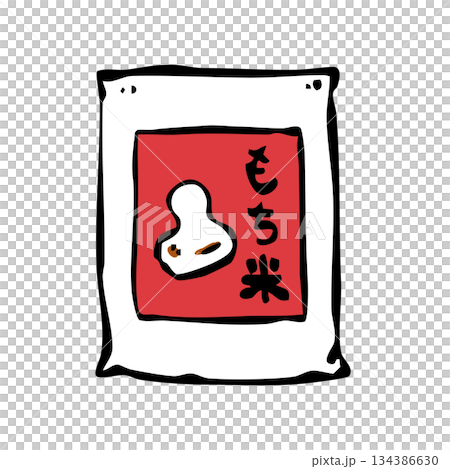 もち米パッケージ_餅米 餅 もち もち米パッケージ_餅米 餅 もち 134386630