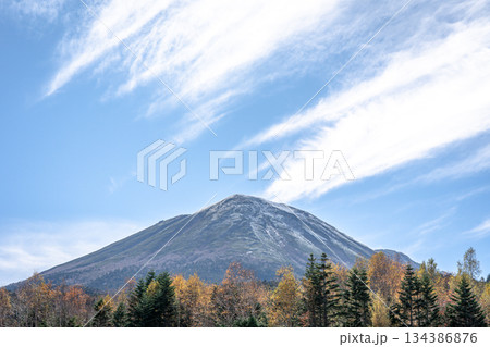 秋の御嶽山と紅葉　岐阜県高山市 134386876