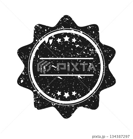 Post stamp, label or badge. Grunge imprint and postmark. Brown vintage circle postcard watermark. Used envelope design element. Vector illustration Post stamp, label or badge. Grunge imprint and postmark. Brown vintage circle postcard watermark. Used envelope design element. Vector illustration 134387297