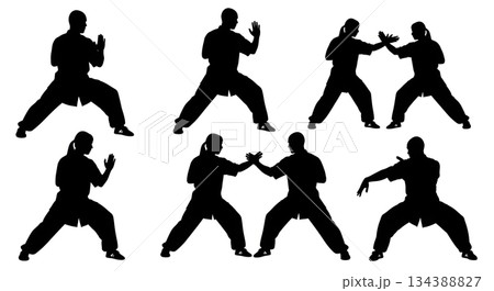 Wing Chun Stance and Drill Silhouette Set Wing Chun Stance and Drill Silhouette Set 134388827