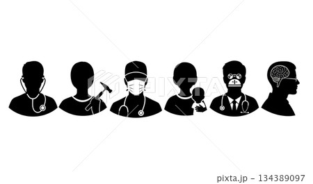 Medical Specialist Silhouette Collection 134389097
