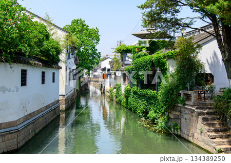 中国の蘇州にある平江路のとても美しい風景 134389250