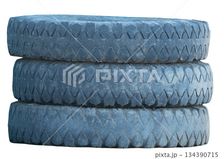 old car tires isolated old car tires isolated 134390715