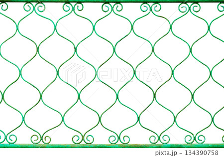 metal fence isolated metal fence isolated 134390758