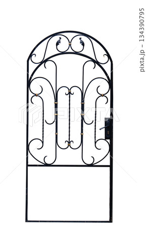 metal fence isolated metal fence isolated 134390795