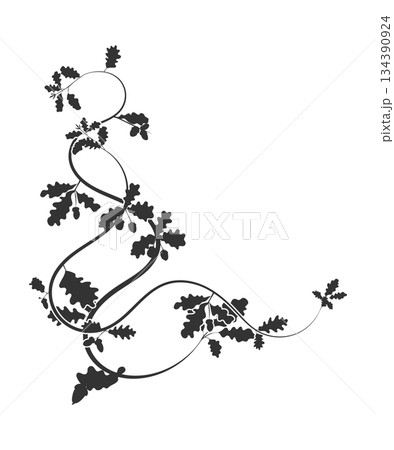 Exquisite oak weaving ornament on pattern element 134390924