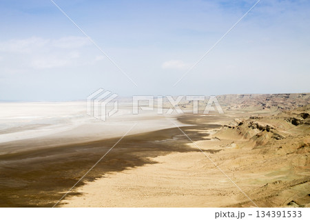 Mangystau region landscape, Karyn Zharyk depression, Kazakhstan 134391533