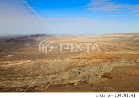 Mangystau region landscape, Kokesem area, Kazakhstan. 134391541