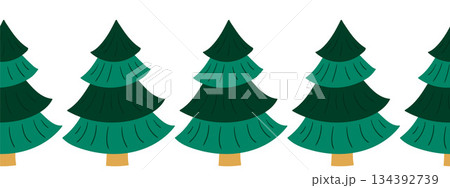 Christmas flat seamless border. New Year illustration 134392739