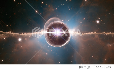 Pulsar Radiating Energy in the Expansive Depths of Space Depicting Cosmic Phenomena 134392985
