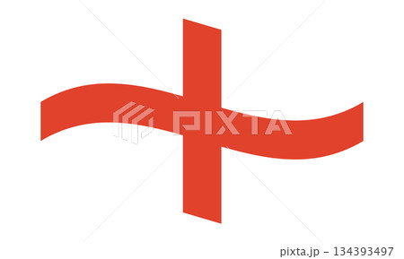 National England waving flag isolated. National England waving flag isolated. 134393497