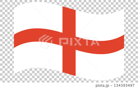 National England waving flag isolated. 134393497