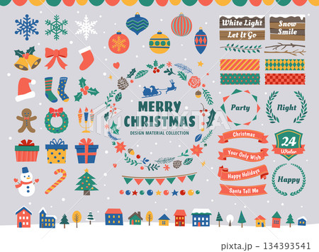 かわいいクリスマスのイラスト素材 134393541
