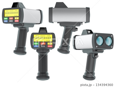 Handheld speed radar gun device, multiple...のイラスト素材 [134394360] - PIXTA