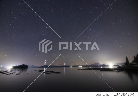 春の星景色　昇る天の川とさそり座 134394574