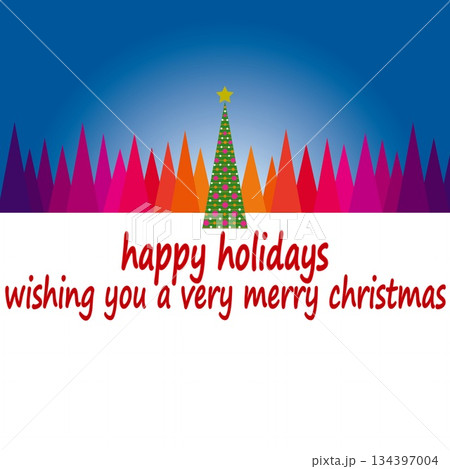 ハッピーホリデーズ happy holidays クリスマスツリー グラデーション ハッピーホリデーズ happy holidays クリスマスツリー グラデーション 134397004