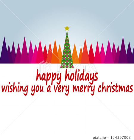 ハッピーホリデーズ happy holidays クリスマスツリー グラデーション ハッピーホリデーズ happy holidays クリスマスツリー グラデーション 134397008
