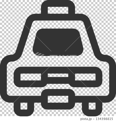 Public transportation taxi icon (simple, line drawing, monochrome) 134398815