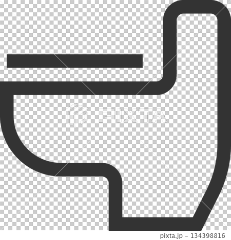 Toilet, restroom, icon (simple, line drawing, monochrome) 134398816