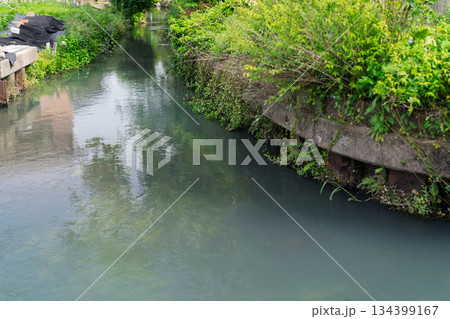 琵琶湖東平野に残る日本遺産である伊庭水郷集落を撮影 琵琶湖東平野に残る日本遺産である伊庭水郷集落を撮影 134399167