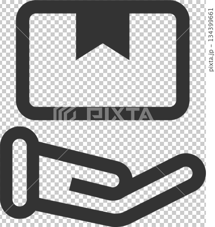 Luggage, mail, postal icon (simple, line drawing, monochrome) 134399661