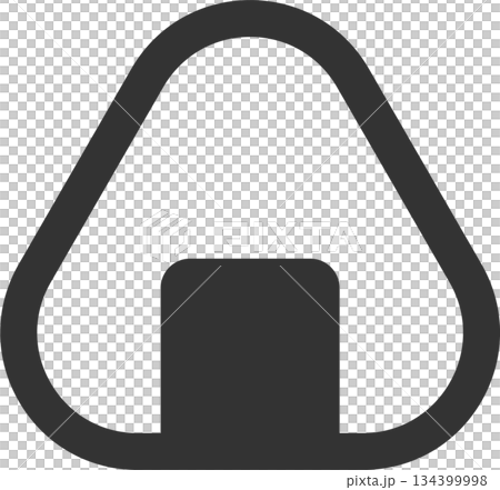 飯糰食物圖示(簡約線條畫,單色) 飯糰食物圖示(簡約線條畫,單色) 134399998