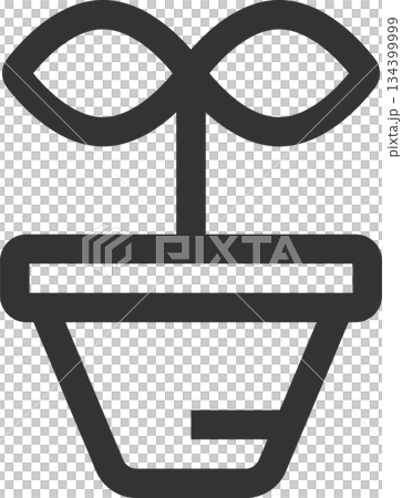 植物、室內裝飾、草地、花卉、圖示(簡約線條畫,單色) 植物、室內裝飾、草地、花卉、圖示(簡約線條畫,單色) 134399999