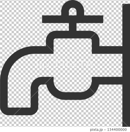 水龍頭圖示(簡潔線條畫,單色) 水龍頭圖示(簡潔線條畫,單色) 134400000