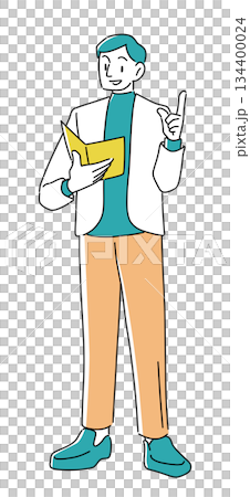 指示・説明をする男性(1人・20代〜40代)|上司・教師として使えるビジネス人物イラスト 指示・説明をする男性(1人・20代〜40代)|上司・教師として使えるビジネス人物イラスト 134400024